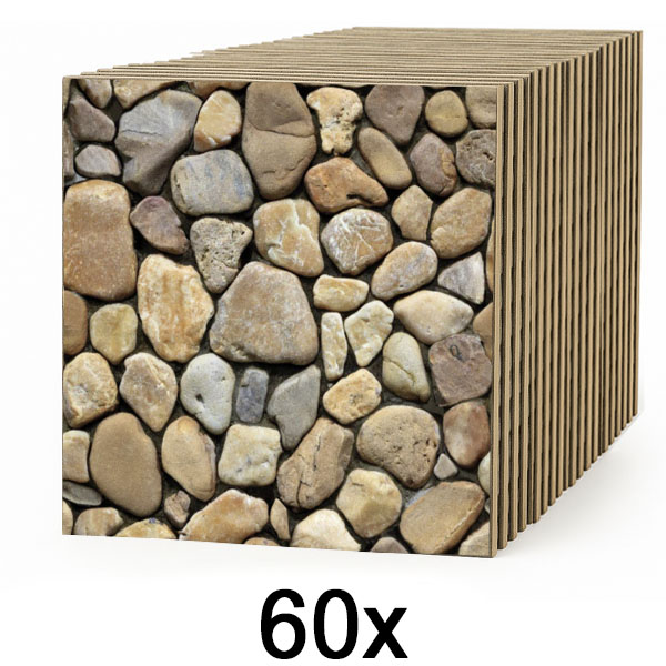 6x 3D nástěnné obklady s efektem kamene – odlep a nalep | STONEBLOCKS