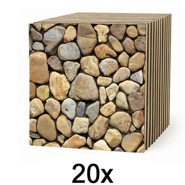 2x 3D nástěnné obklady s efektem kamene – odlep a nalep | STONEBLOCKS