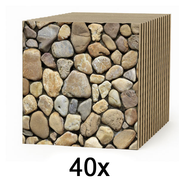 4x 3D nástěnné obklady s efektem kamene – odlep a nalep | STONEBLOCKS